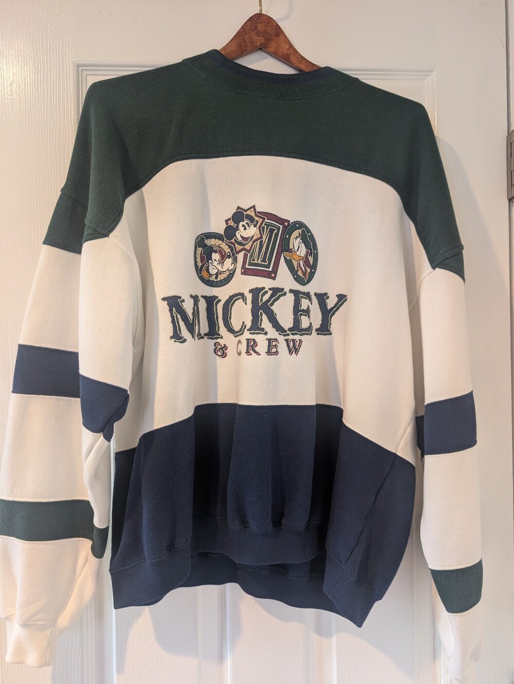 Vintage Disney 90's Mickey & Crew Colorblock Crewneck Sweatshirt